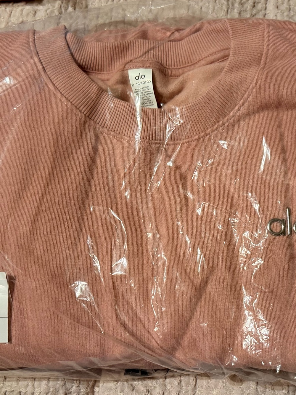 ALO Yoga Women’s Crewneck Sweater XL - Dusty Rose Pink